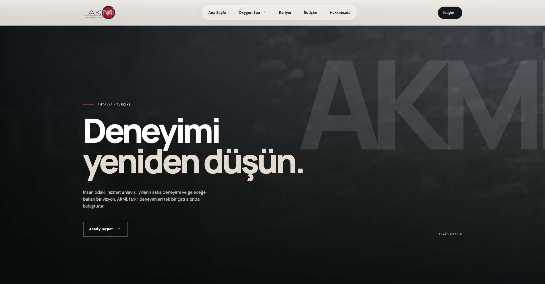 AKMİ web sitesi önizlemesi