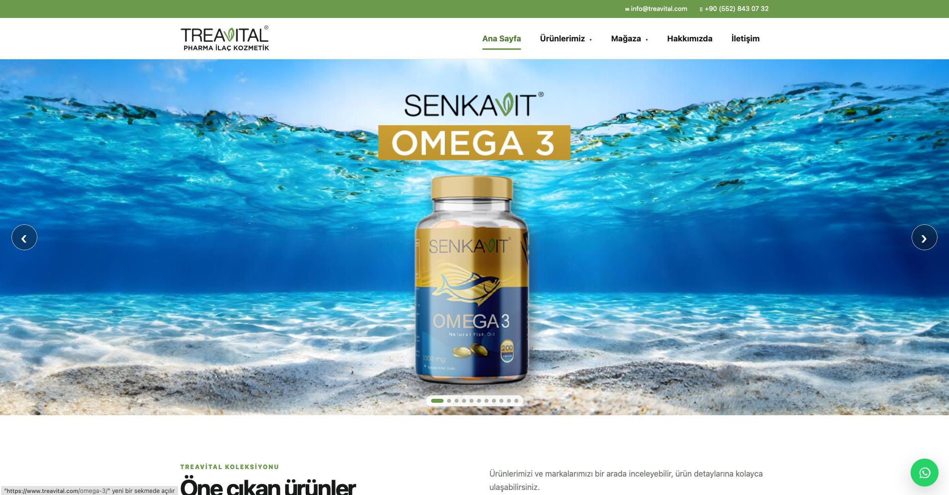 Trea Vital web sitesi önizlemesi