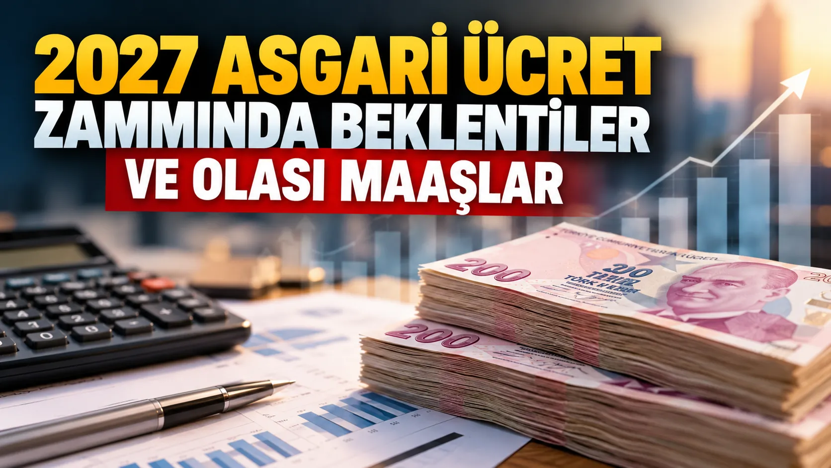 2027 asgari ücret zammı ve olası maaş artışlarını temsil eden ekonomi görseli