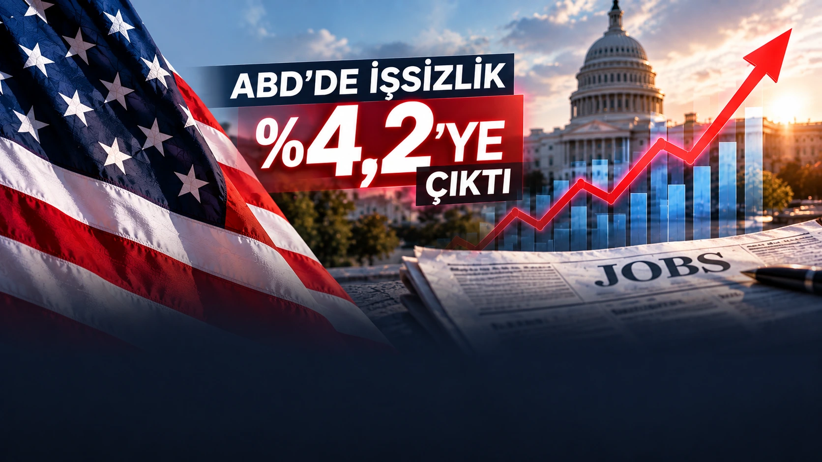 ABD tarım dışı istihdam ve işsizlik verilerini gösteren ekonomi grafiği