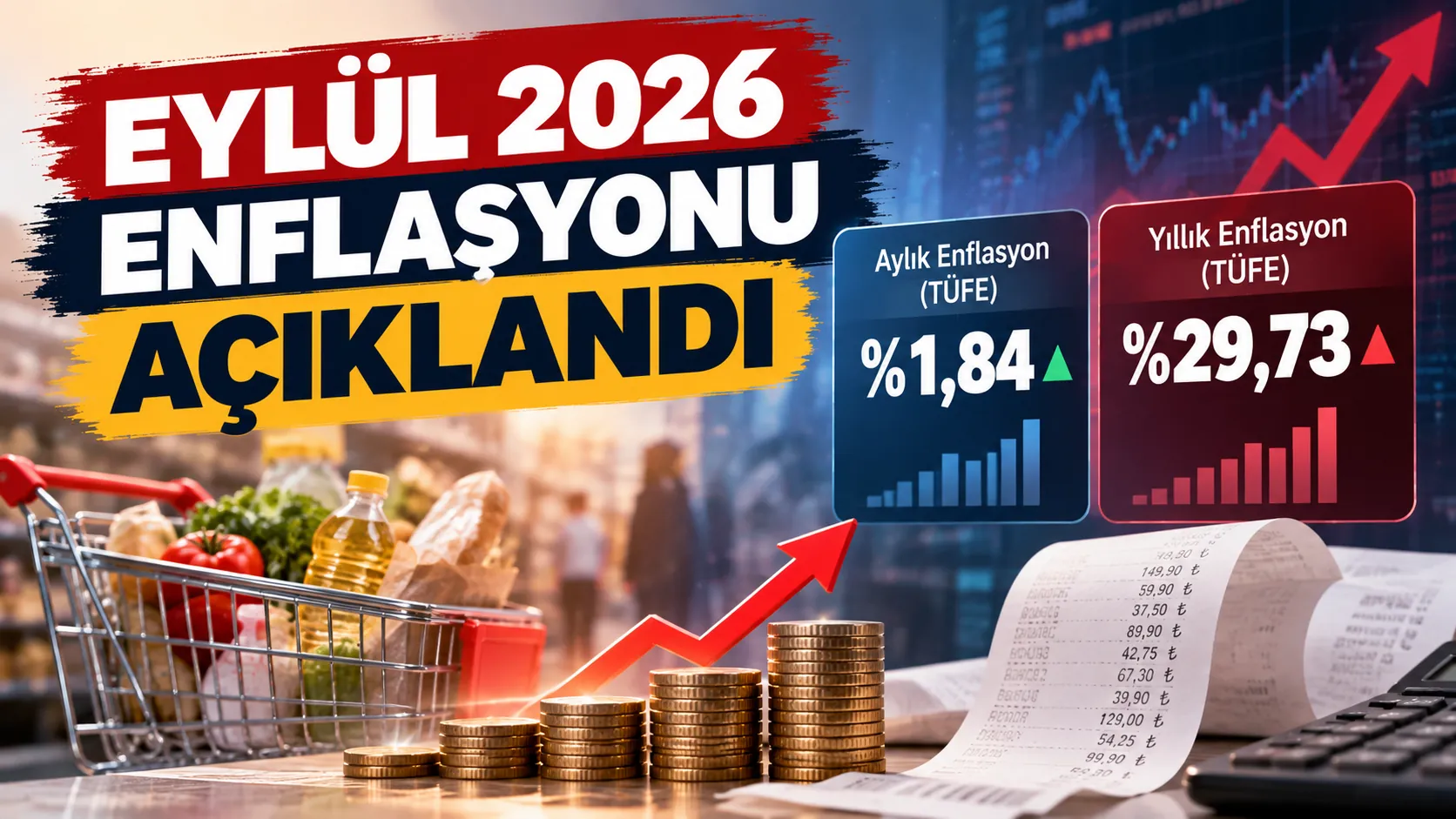 Eylül 2026 enflasyon oranını gösteren grafik ve TÜFE verileri
