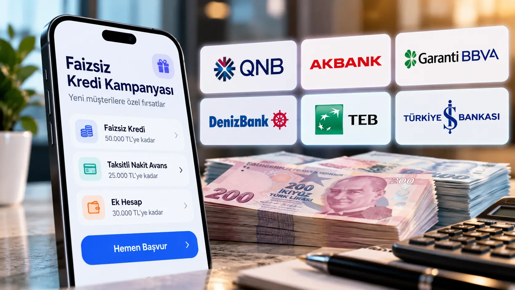 Bankaların faizsiz kredi kampanyaları ve güncel kredi tutarları