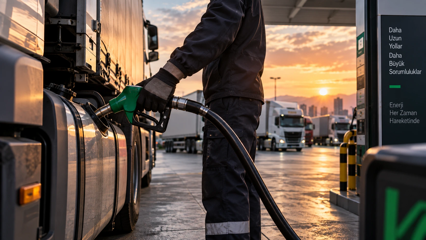 Motorin fiyatlarına gelen zam sonrası akaryakıt istasyonu