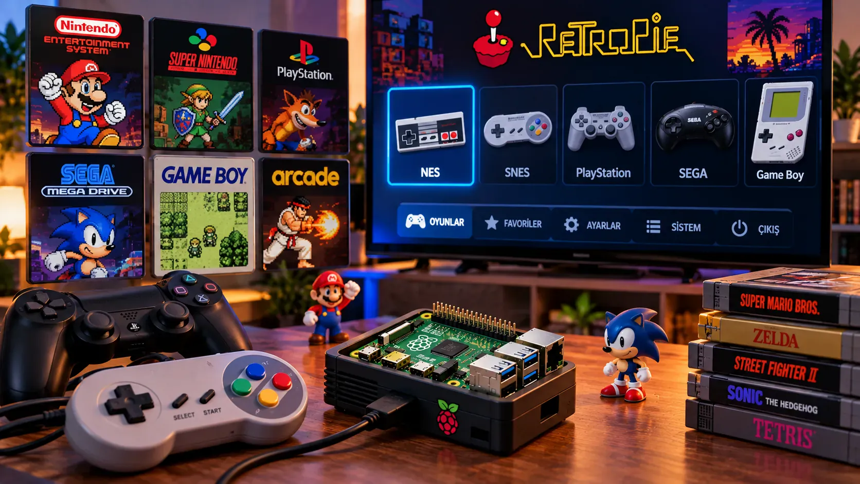 raspberry pi retro oyun konsolu olusturma 1