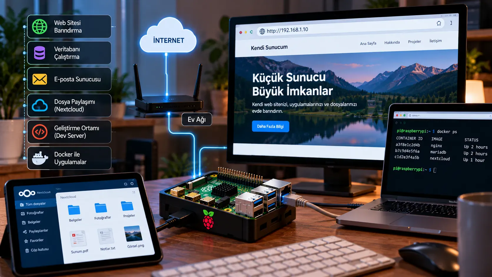 raspberry pi kucuk web sunucusu kurma 1