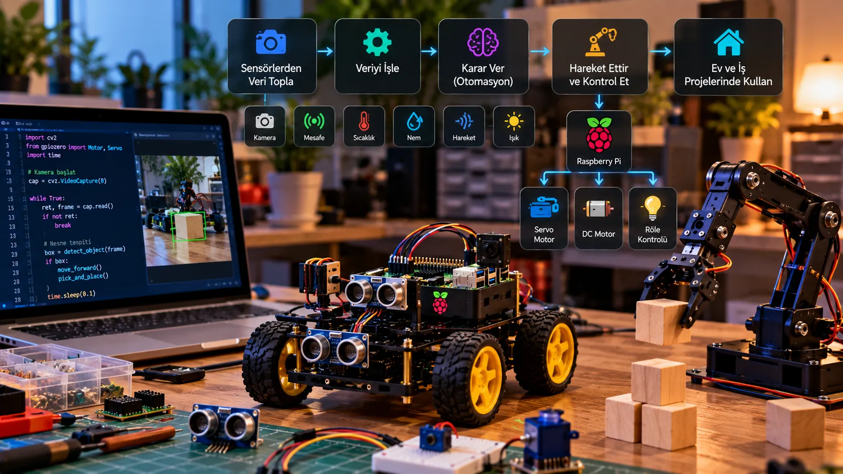 raspberry pi robotik ve otomasyon projeleri